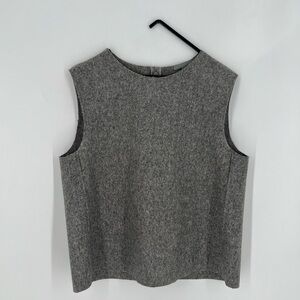 Cos Boxy Wool Blend Sleeveless Vest Top
